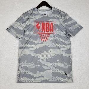 NBA Shirt Mens Medium M Gray‎ Short Sleeve Graphic Basketball Tee
